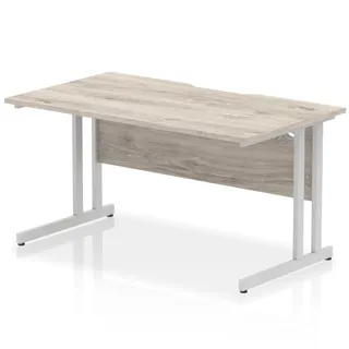 Impulse Scalloped Edge Straight Desk Cantilever Leg