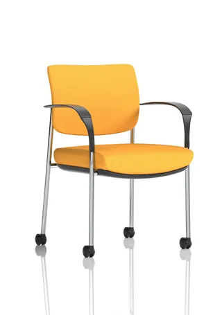 EE - Brunswick Deluxe Medium Back Visitor Office Chair with Arms with Castors