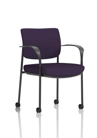 EE - Brunswick Deluxe Medium Back Visitor Office Chair with Arms with Castors