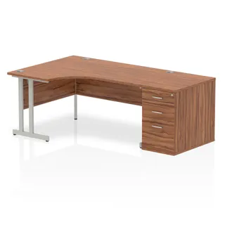 Impulse Cantilever Crescent Desk Workstation