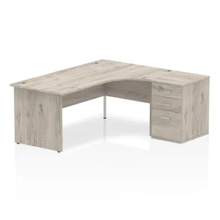 OE - Impulse Panel End Crescent Desk Workstation