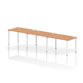 Impulse Single Row Bench Desk - 3 Person