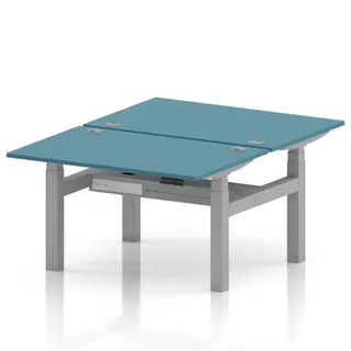 Air Back-to-Back Height Adjustable Bench Desk - 2 Person