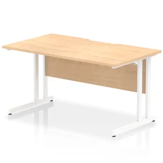Impulse Scalloped Edge Straight Desk Cantilever Leg