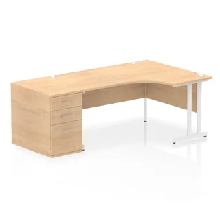 Impulse Cantilever Crescent Desk Workstation