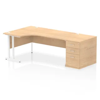 Impulse Cantilever Crescent Desk Workstation