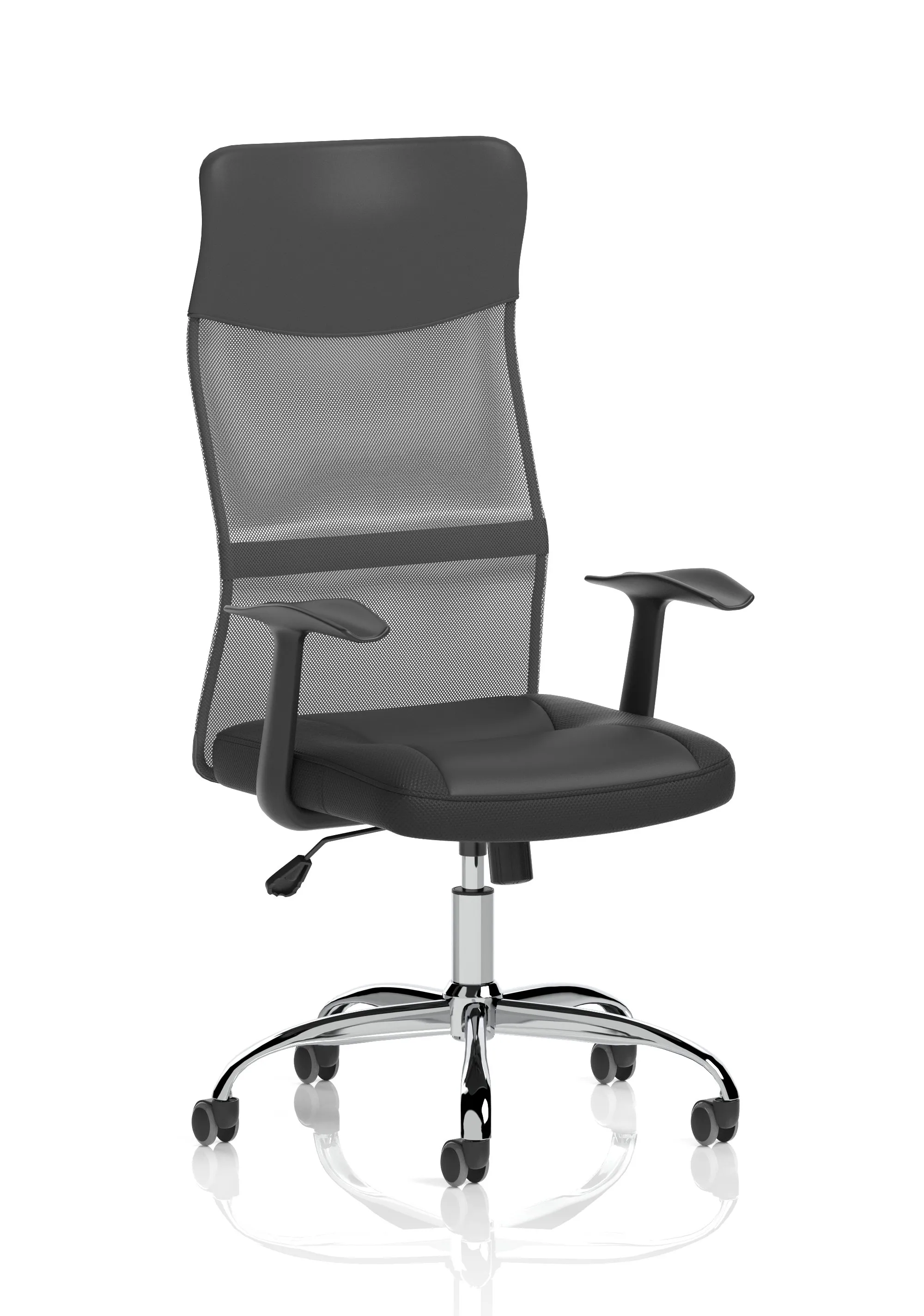 Vegalite High Mesh Back Black Executive Office Chair with Arms
