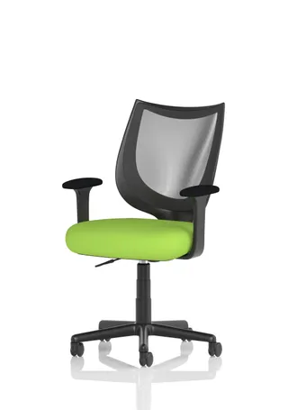 Camden Medium Back Black Mesh Task Operator Office Chair With Arms