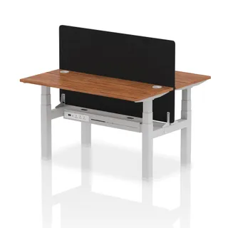 Air Back-to-Back Slimline Height Adjustable Bench Desk - 2 Person