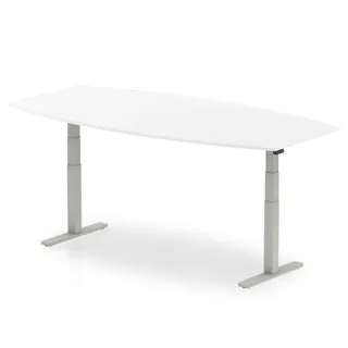 High Gloss Writable Boardroom Table Height Adjustable