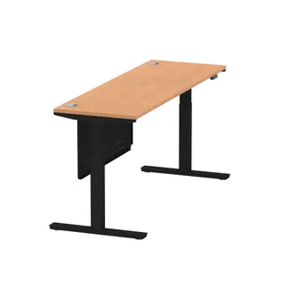 Air Height Adjustable Slimline Desk With Cable Ports