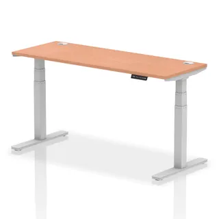 EE - Air Height Adjustable Slimline Desk With Cable Ports