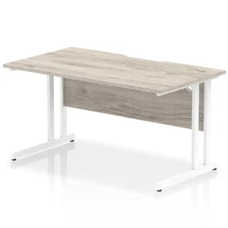 Impulse Scalloped Edge Straight Desk Cantilever Leg