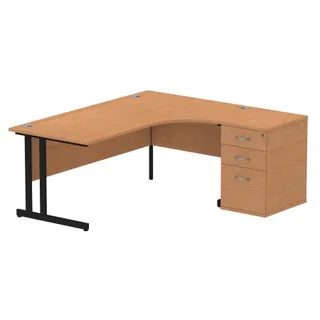Impulse Cantilever Crescent Desk Workstation