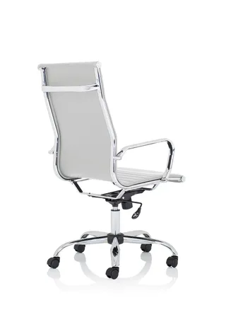 Nola Black Leather Executive Office Chair with Arms