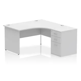 EE - Impulse Panel End Crescent Desk Workstation