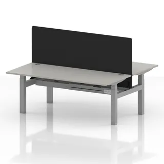 Air Back-to-Back Height Adjustable Bench Desk - 2 Person