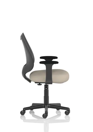 Camden Medium Back Black Mesh Task Operator Office Chair With Arms