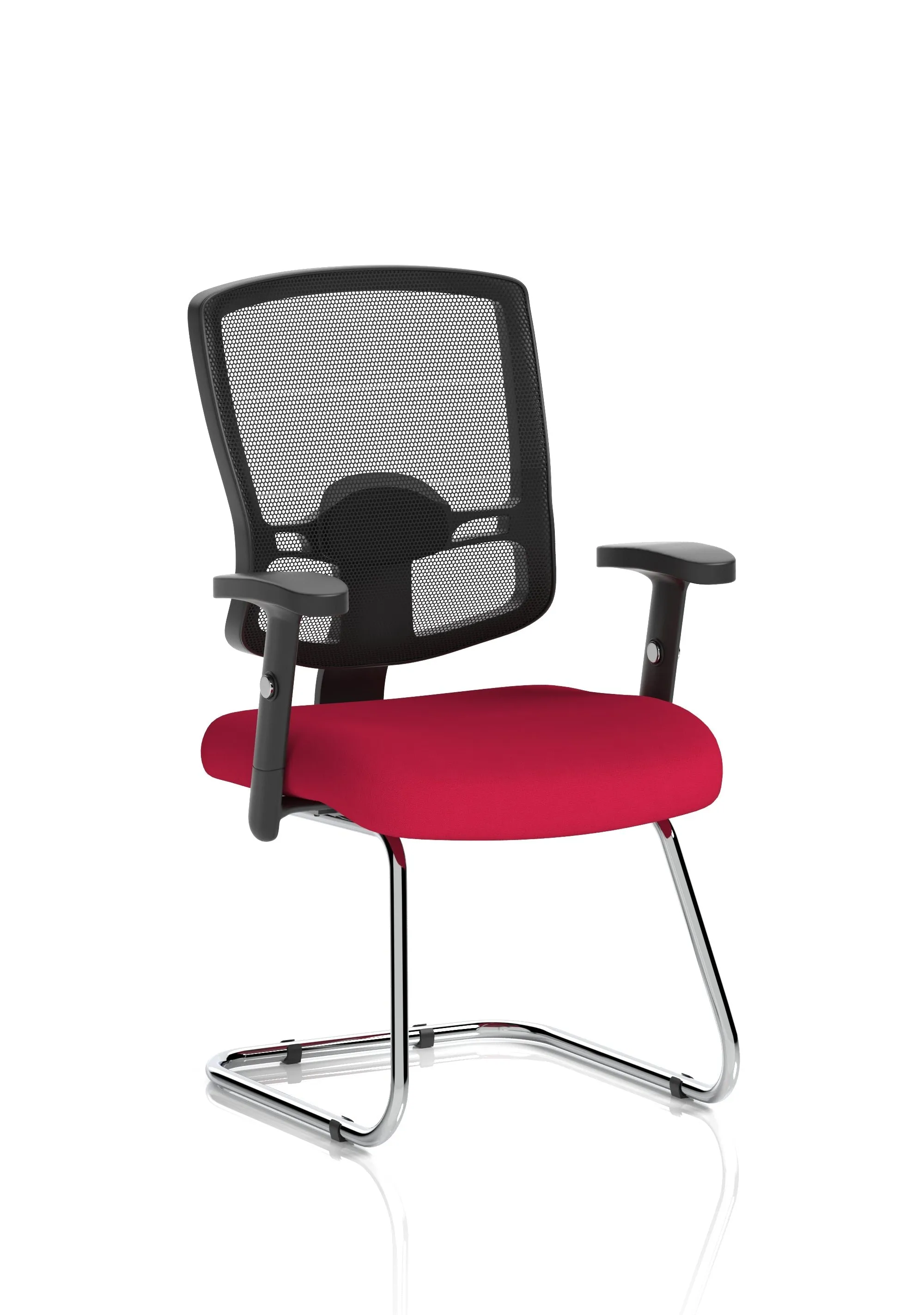 EE - Portland Mesh Back Cantilever Visitor Chair with Arms