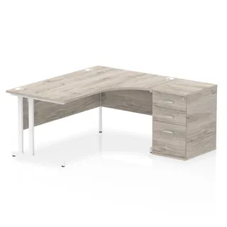 Impulse Cantilever Crescent Desk Workstation