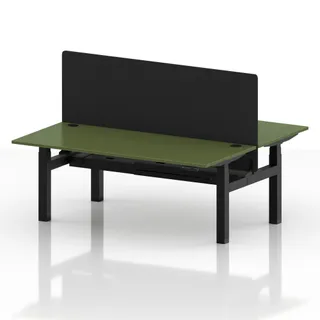 Air Back-to-Back Height Adjustable Bench Desk - 2 Person