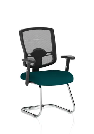 EE - Portland Mesh Back Cantilever Visitor Chair with Arms