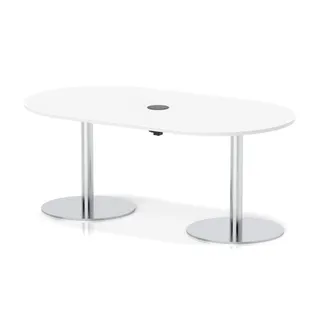 Italia Volta Poseur Boardroom Table With Pop-up Power Module