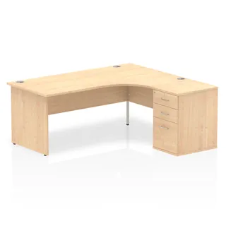 OE - Impulse Panel End Crescent Desk Workstation
