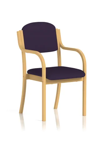 EE - Madrid Wooden Frame Visitor Chair with Arms