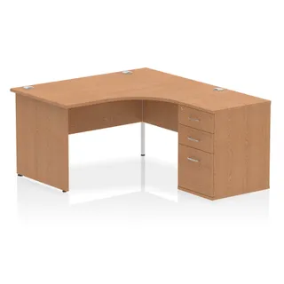 EE - Impulse Panel End Crescent Desk Workstation