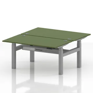 Air Back-to-Back Height Adjustable Bench Desk - 2 Person