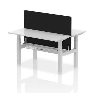 Air Back-to-Back Slimline Height Adjustable Bench Desk - 2 Person