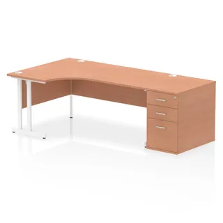 Impulse Cantilever Crescent Desk Workstation