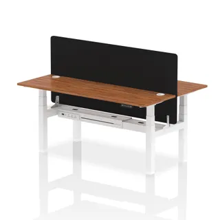 Air Back-to-Back Slimline Height Adjustable Bench Desk - 2 Person