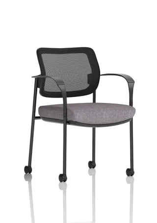Brunswick Deluxe Medium Back Visitor Office Chair with Arms with Castors