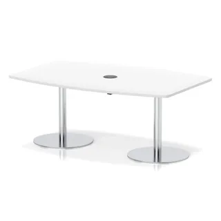 Italia Volta Poseur High Gloss Table With Pop-up Power Module