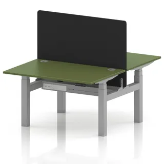 Air Back-to-Back Height Adjustable Bench Desk - 2 Person