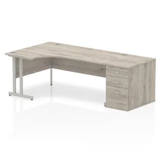 Impulse Cantilever Crescent Desk Workstation