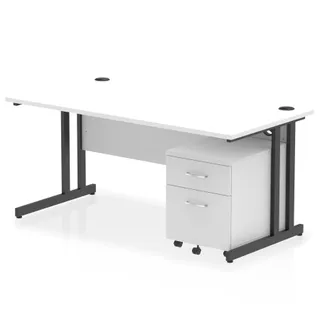 Impulse Cantilever Straight Desk With Mobile Pedestal
