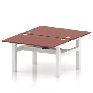 Air Back-to-Back Height Adjustable Bench Desk - 2 Person