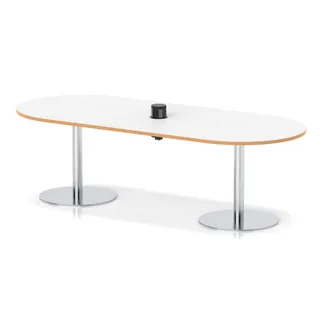 Italia Volta Poseur Boardroom Table With Pop-up Power Module