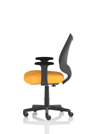 Camden Medium Back Black Mesh Task Operator Office Chair With Arms