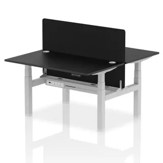 Air Back-to-Back Height Adjustable Bench Desk - 2 Person