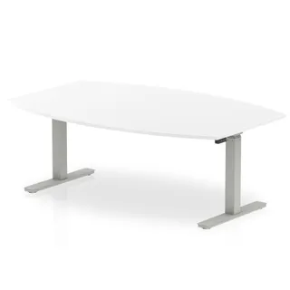 High Gloss Writable Boardroom Table Height Adjustable