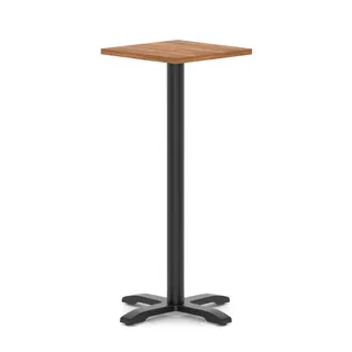 Italia Square Poseur Table With Cross Base