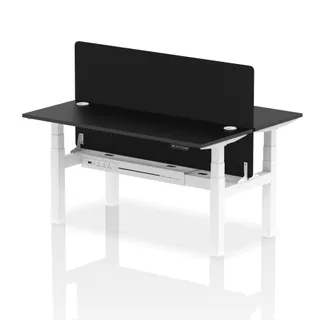 Air Back-to-Back Slimline Height Adjustable Bench Desk - 2 Person