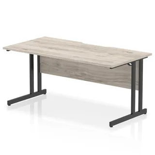 Impulse Scalloped Edge Straight Desk Cantilever Leg