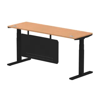 Air Height Adjustable Slimline Desk With Cable Ports