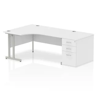 Impulse Cantilever Crescent Desk Workstation