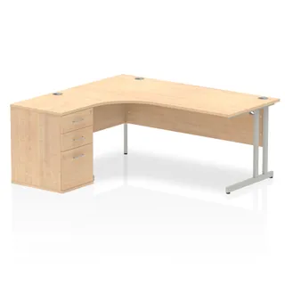 Impulse Cantilever Crescent Desk Workstation
